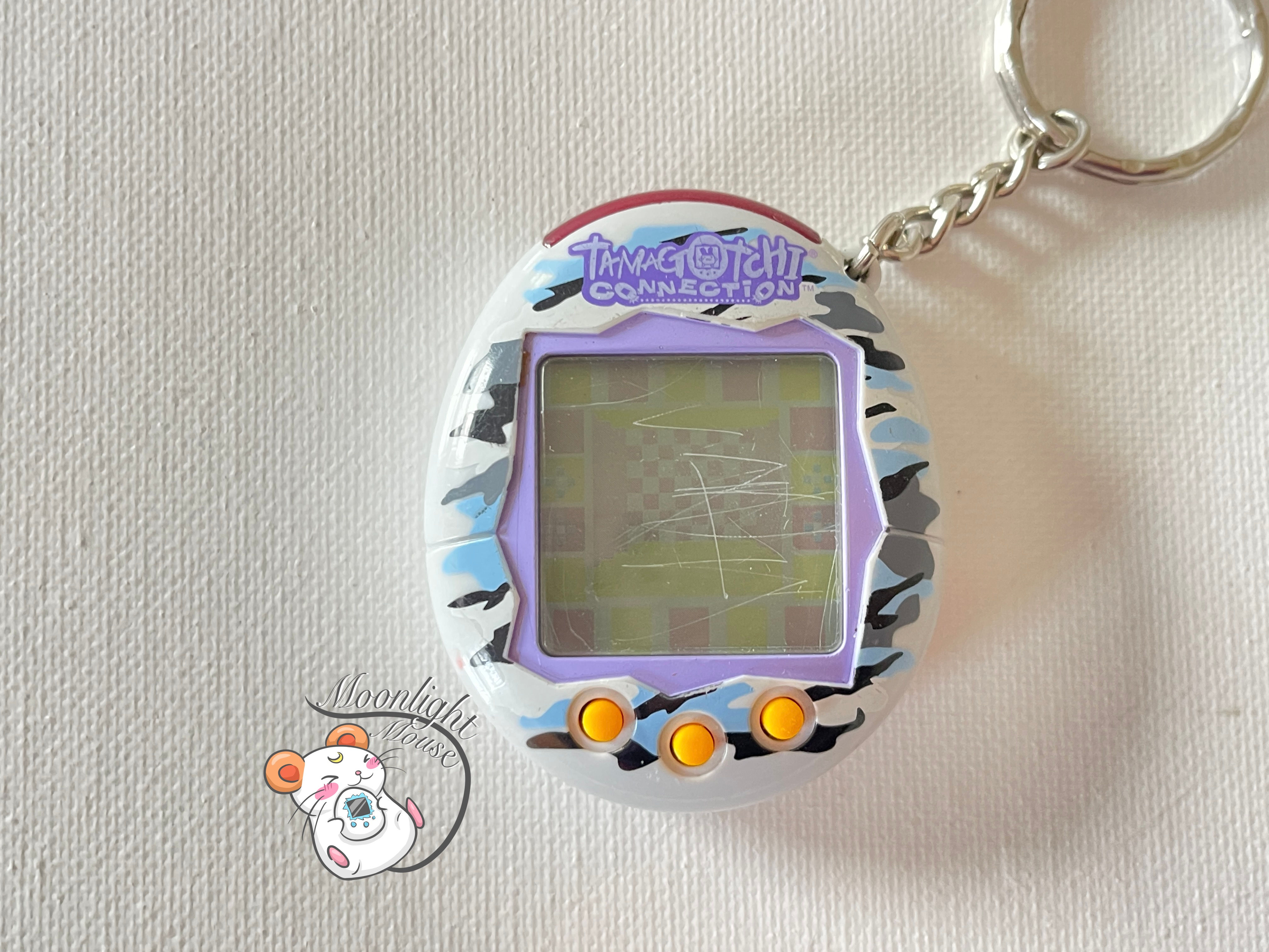 Tamagotchi Connection v2 English Grey Purple Camo 2005 #1