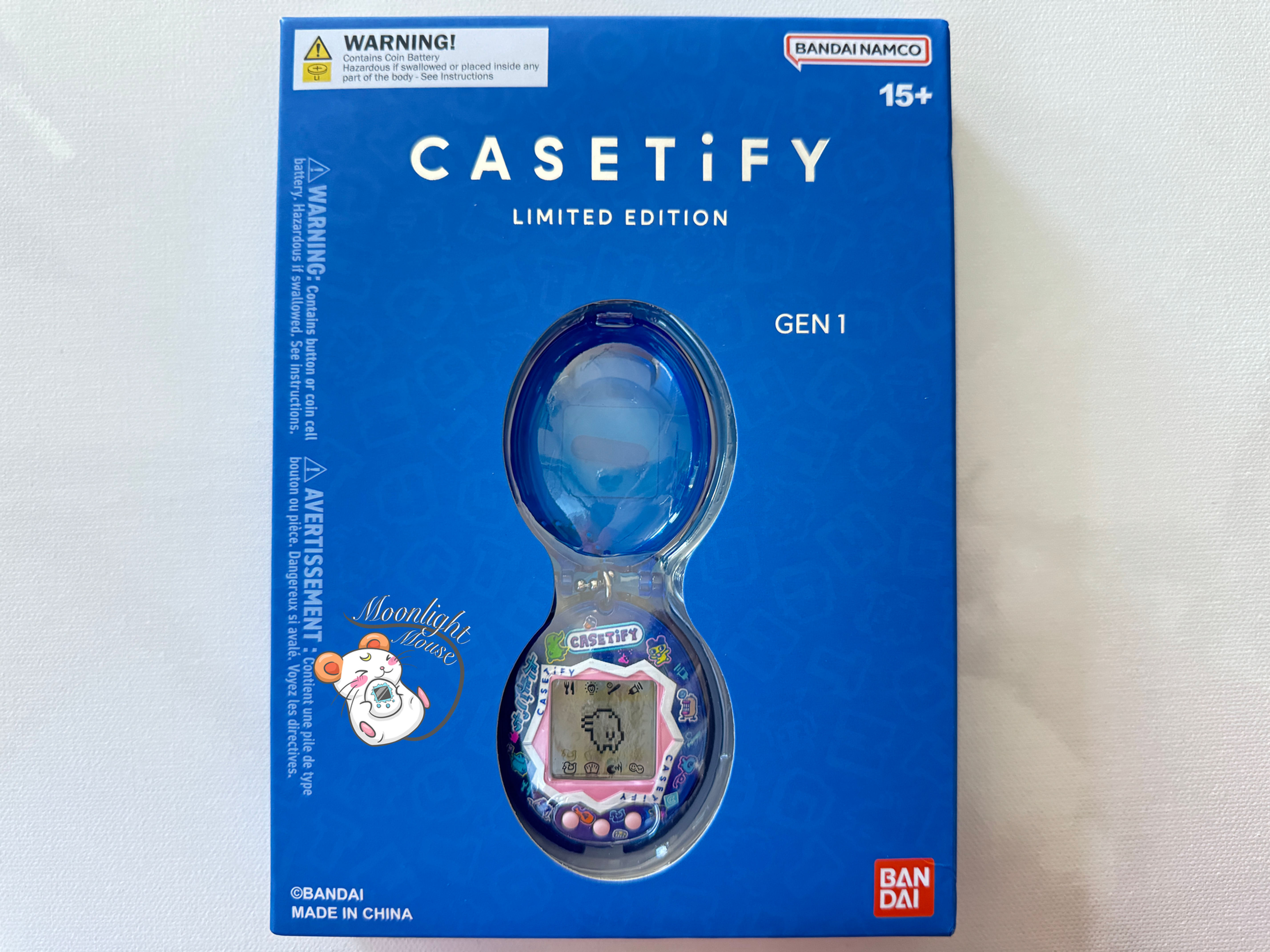 Tamagotchi x Casetify Original Gen 1 P1 Transparent Blue Characters w/ Case 2026