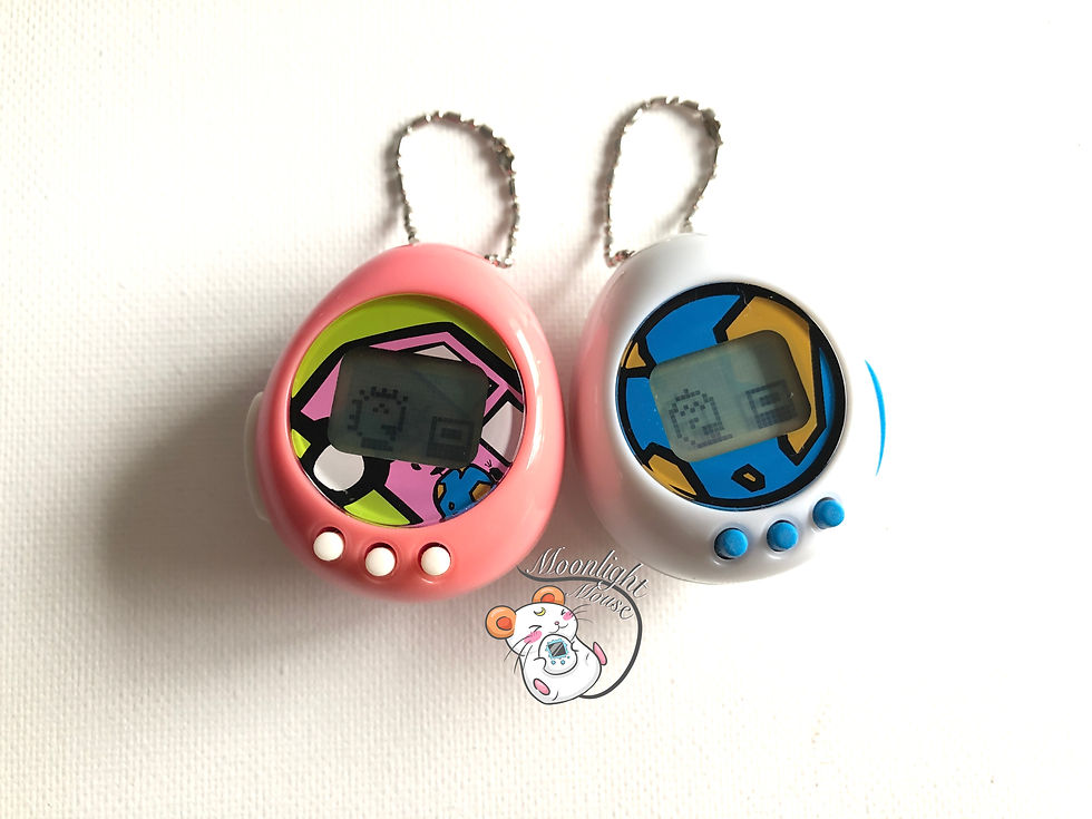 Thumbnail: Tamagotchi Tamagochu Pink White Abstract Art Truck Bandai Japan 2004