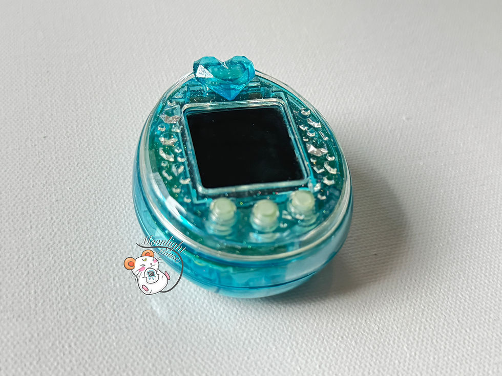Thumbnail: CUSTOM: Tamagotchi P's Transparent Blue Aqua Sailor Mercury Bandai Japan 2012