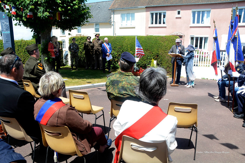 Le Plessis-Lastelle, Rindió Homenaje a Los Soldados de la 90ª División De Infantería De EE.UU. Que Lucharon Durante La "Batalla De Normandía" En El 82º Aniversario Del Desembarco De Normandía.