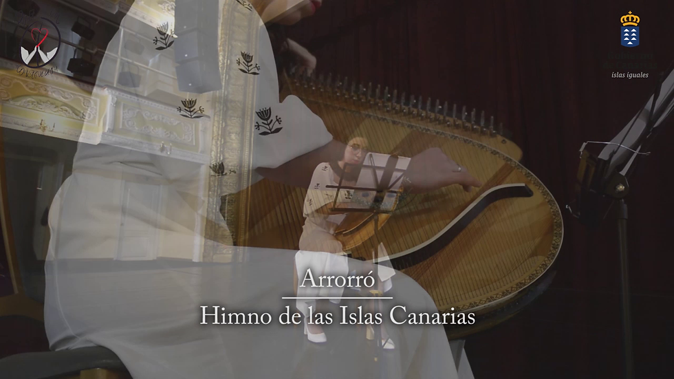 El Himno De Canarias Interpretado Desde Ucrania Por Regina Zakharova con Bandura.