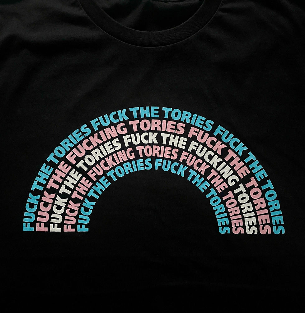 Thumbnail: Fuck the Fucking Tories Trans Rights T-shirt