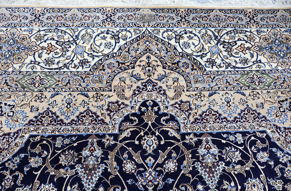 Thumbnail: Fine Part silk Masterpiece Persian Nain Carpet -Size  Lenght 407cm -13.3ft XWidt