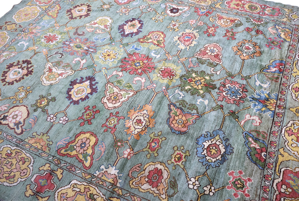 Thumbnail: Anatolian Oushak carpet -Size 390cm -12.7ft x328cm -10.7ft .