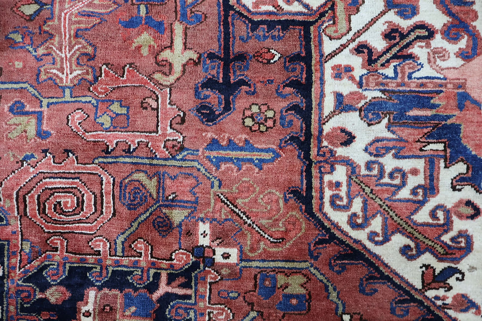 Thumbnail: Persian Heriz carpet 408cm -13.3ft x width 298cm -9.7ft