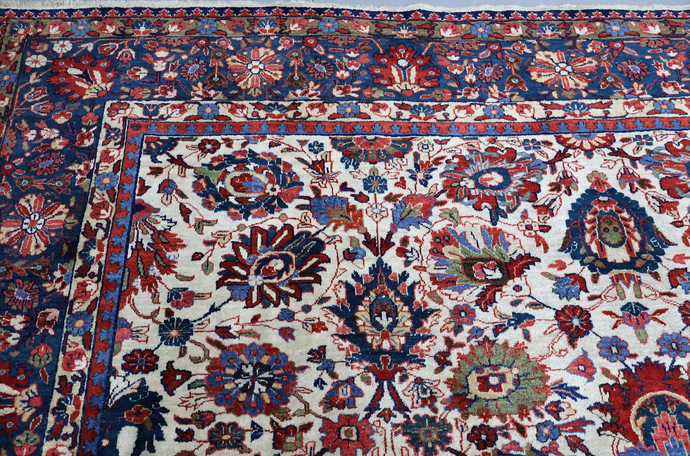 Thumbnail: Persian Mahal carpe -Size lenght 372cm -12.2ft Xwidth 278cm -9ft .