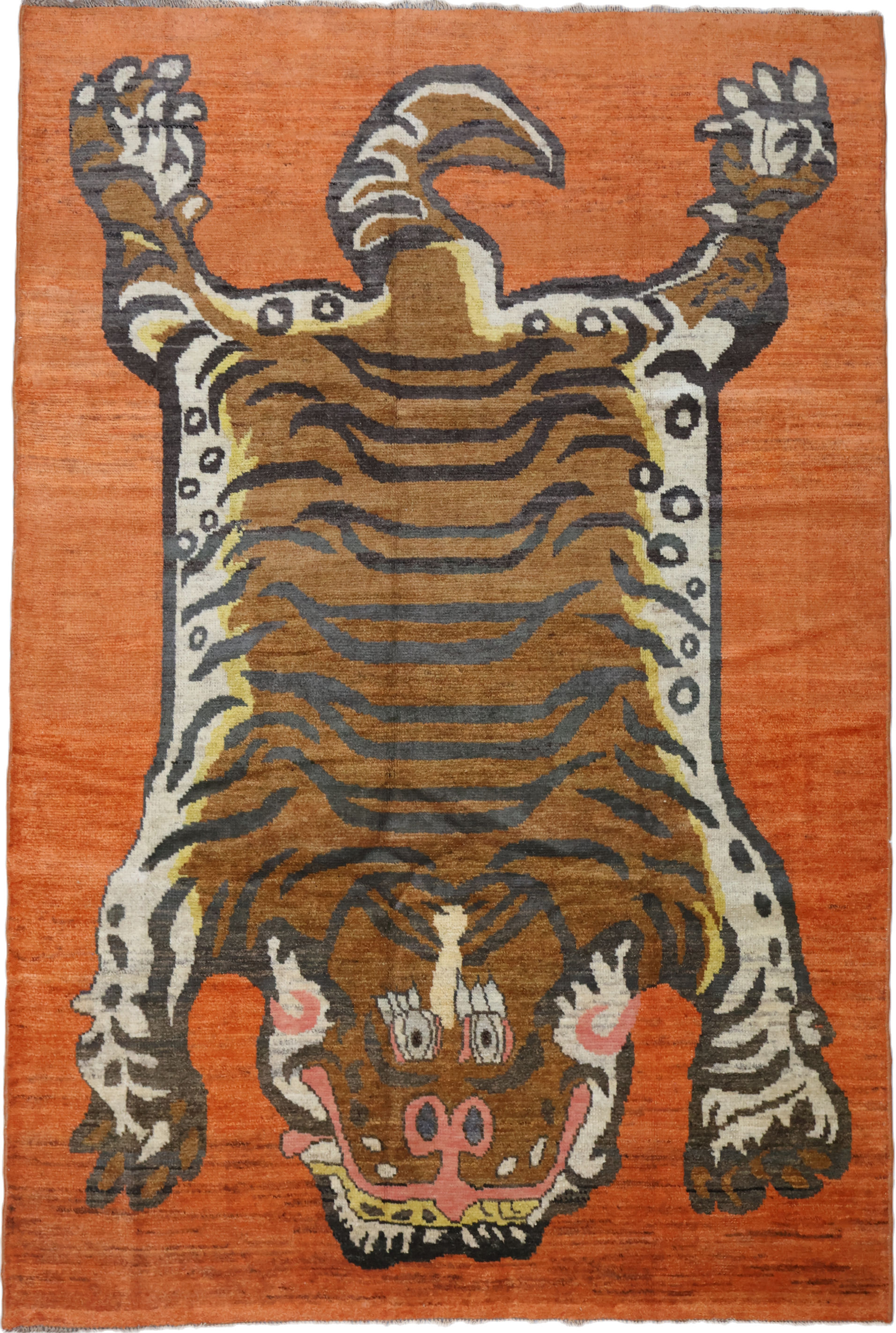 Tibeten Tiger design rug -size 290cm -9.5ft x195cm-6.3ft