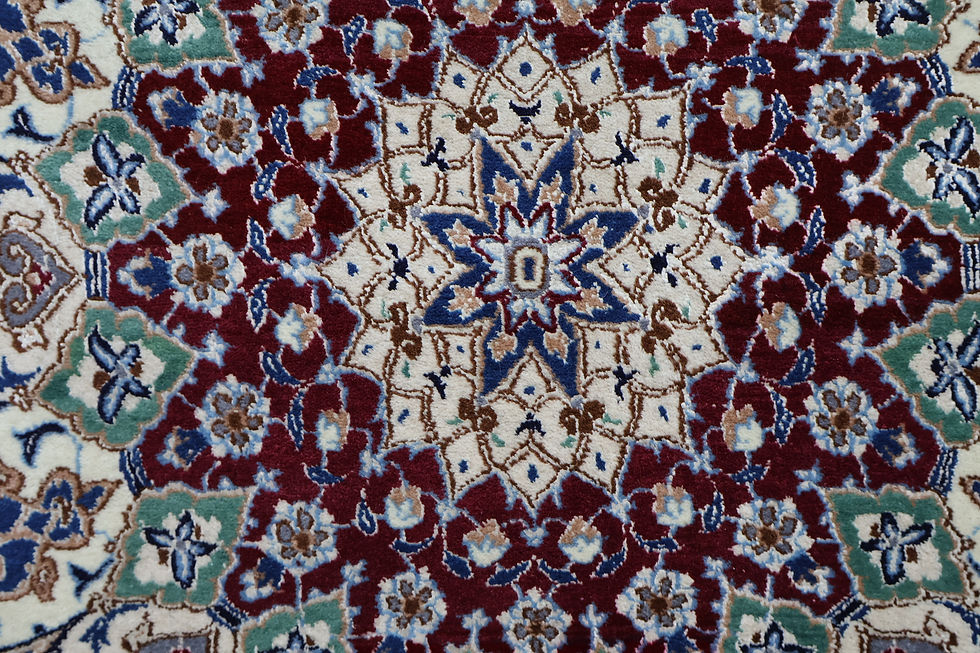 Thumbnail: Part silk Persian Nain Rug