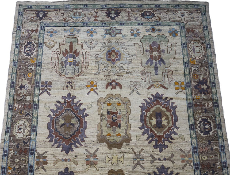 Thumbnail: Oriental wool Oushak Carpet -Size Lenght 391cm-12.8ft x width 300cm-9.8ft .
