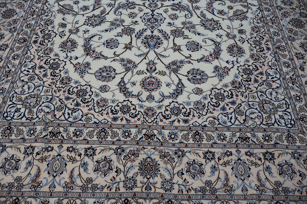 Thumbnail: fine part silk Oriental carpet -Size ,length 325cm-10.6ft x width 214cm-7ft .