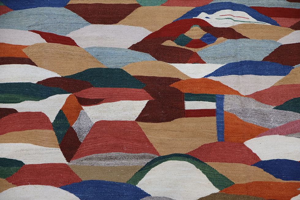 Thumbnail: Fine Contemporary kilim artistry -Size 362cm- x 247cm-8.10ft .