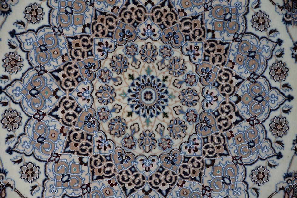 Thumbnail: fine part silk Oriental carpet -Size ,length 325cm-10.6ft x width 214cm-7ft .