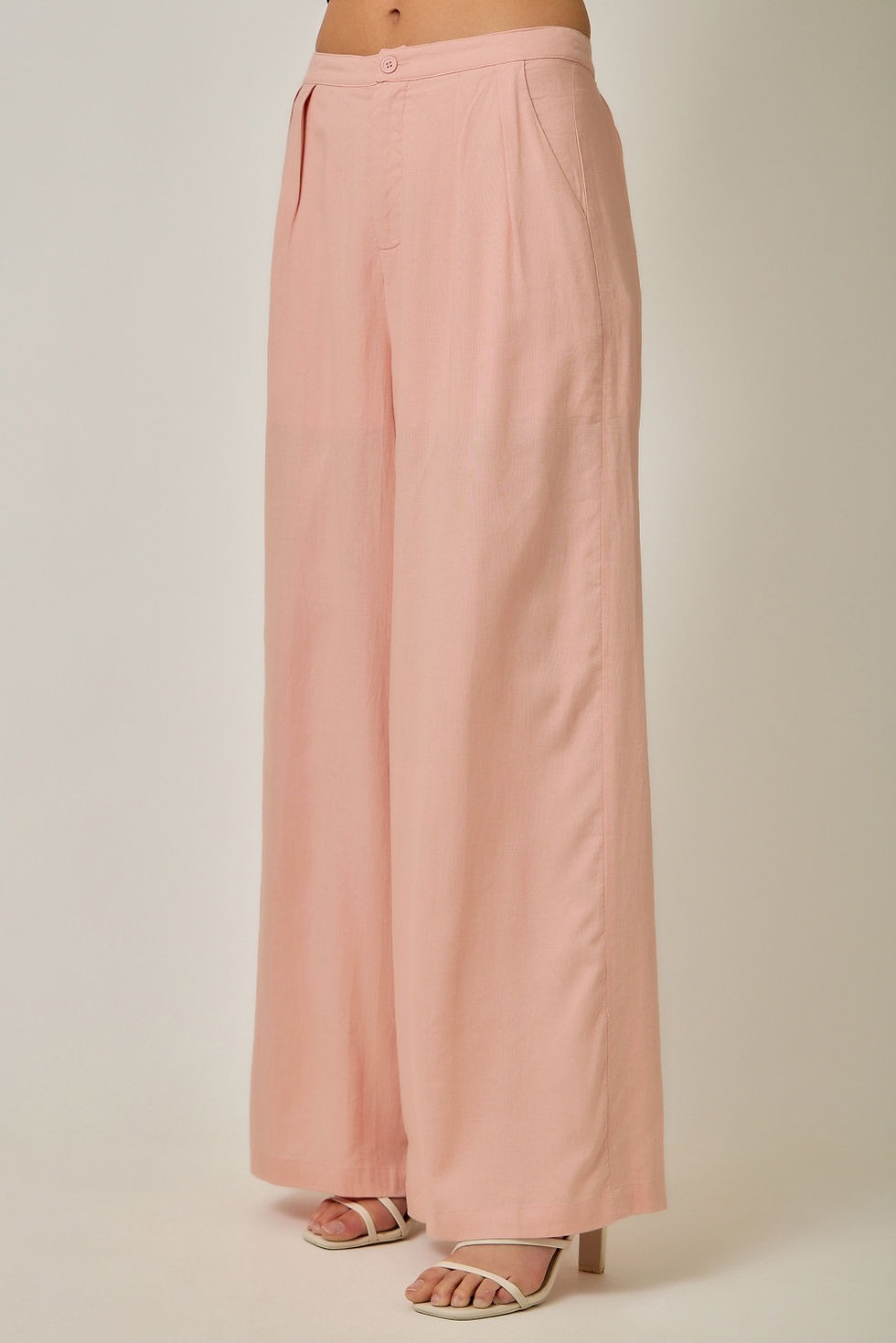Thumbnail: Soft Linen Wide Leg Pants