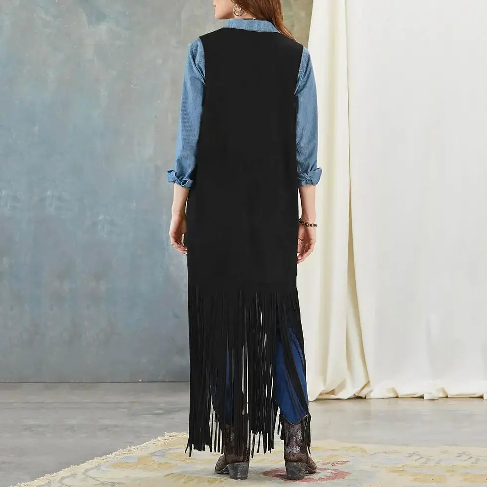 Thumbnail: Fringe Long Tassel Vest