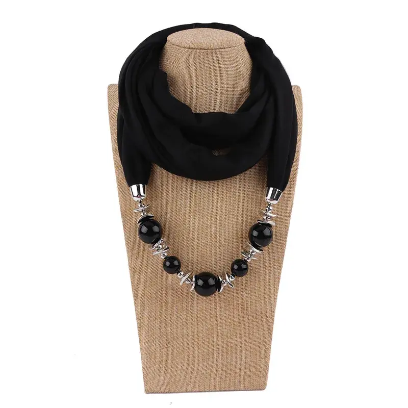 Thumbnail: Colorful Beaded Ring Scarf