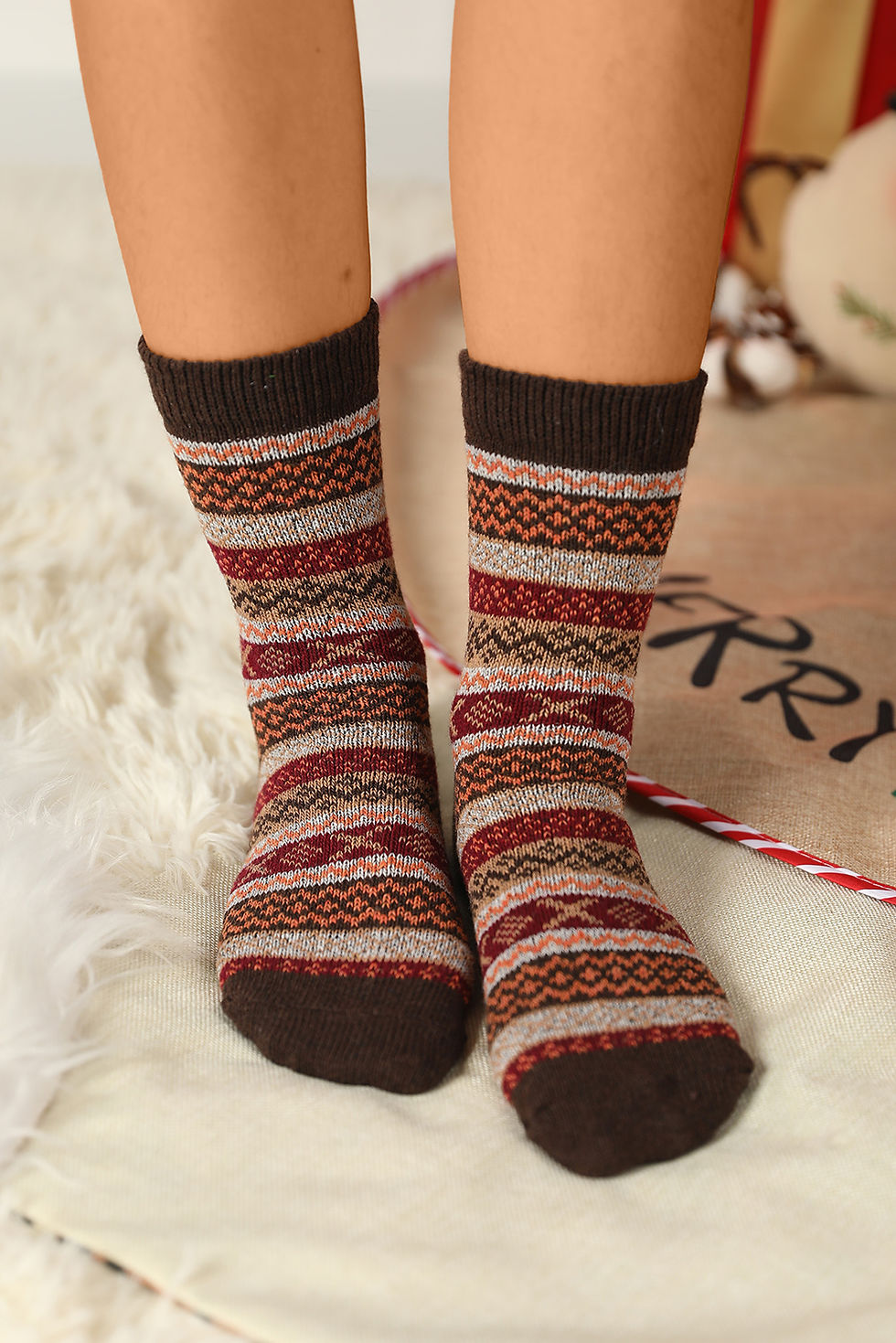 Thumbnail: Thermal Fuzzy Warm Winter Crew Socks