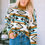 Thumbnail: Brown Aztec Knit Sweater