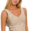 Thumbnail: Washed Ribbed Seamless Bra Padded V-neck Tank Top