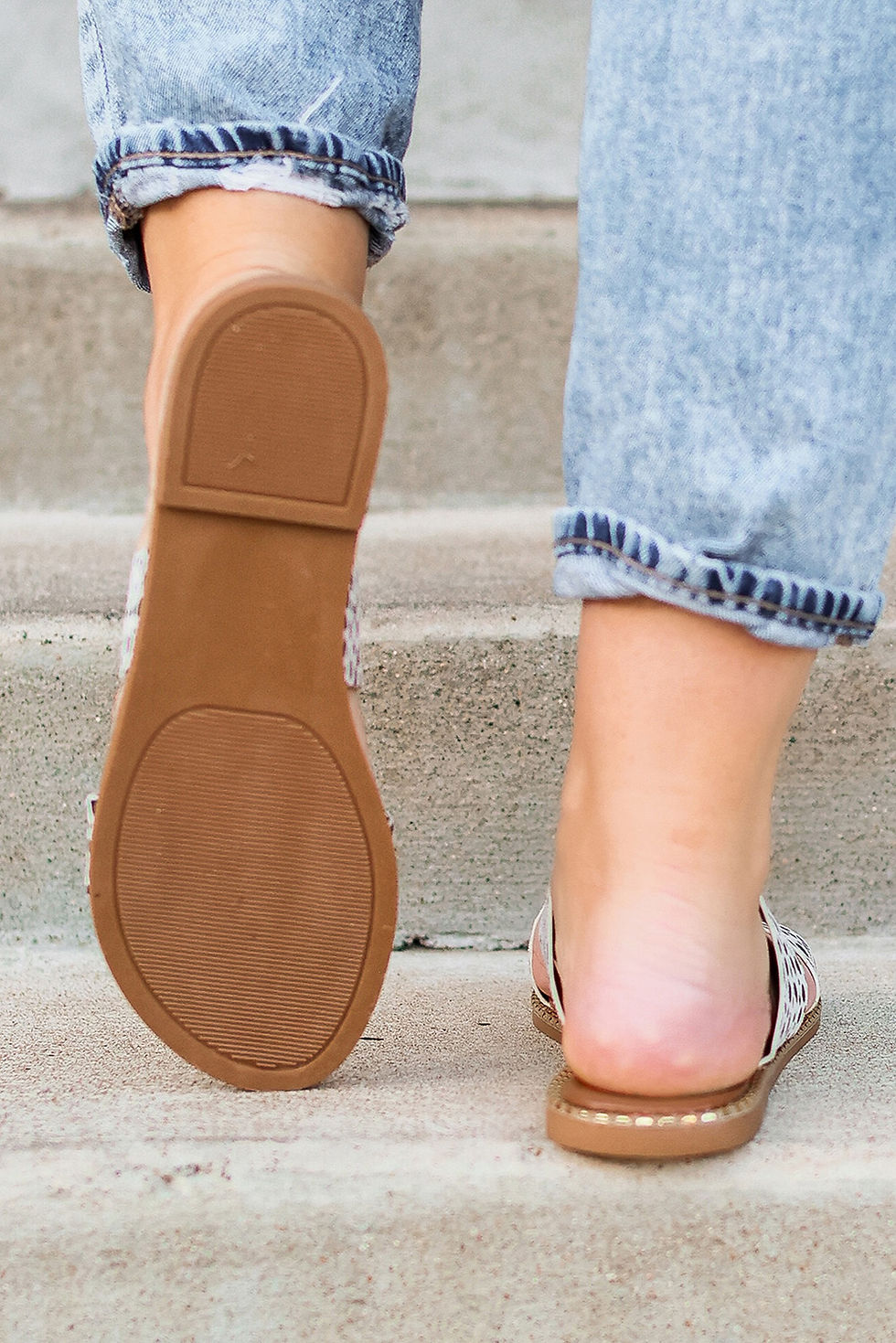 Thumbnail: Leopard Dalmatian Slide Sandals