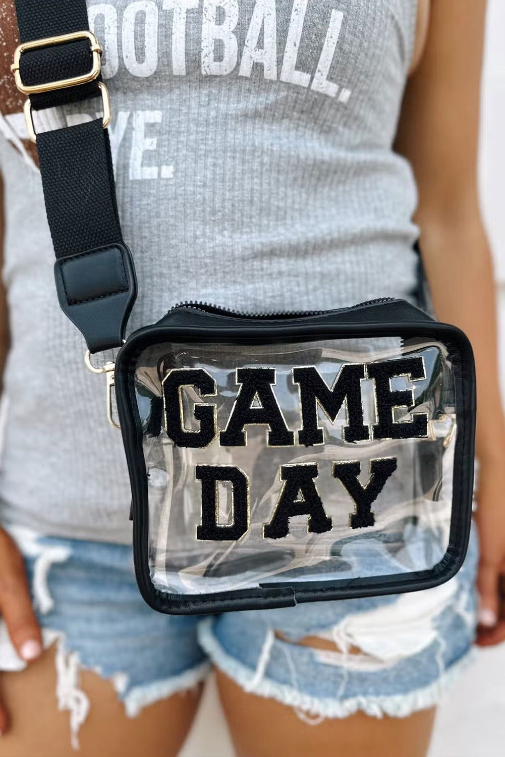 GAME DAY Rugby Football Clear Shoulder Bag