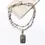 Thumbnail: 2 Layer Necklace Stone Rectangle Pendant Necklace