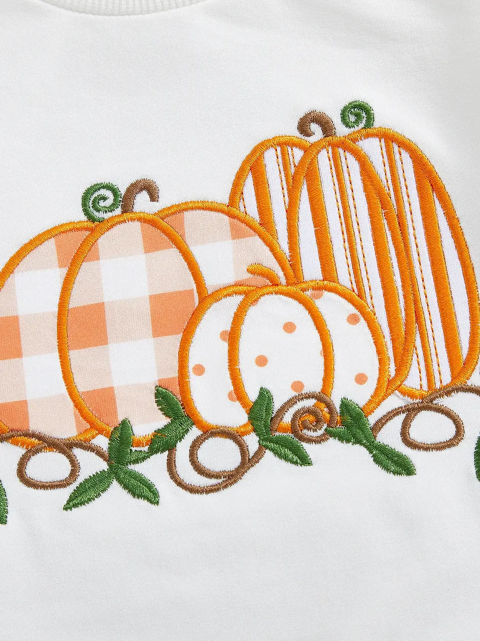 Thumbnail: Pumpkin Embroidery L/S Sweatshirt & Pant Set