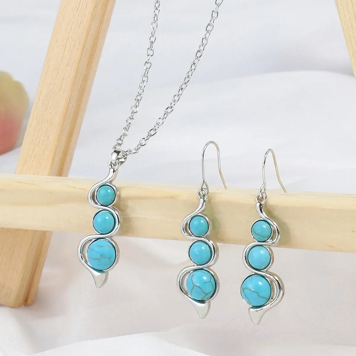 3 Tear Drop Turquoise Set