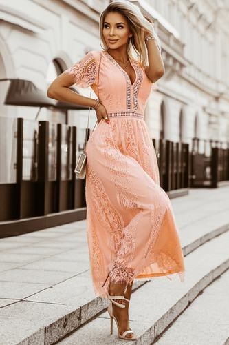 fill your heart lace maxi dress Peach Fill Your Heart Lace Maxi Dress