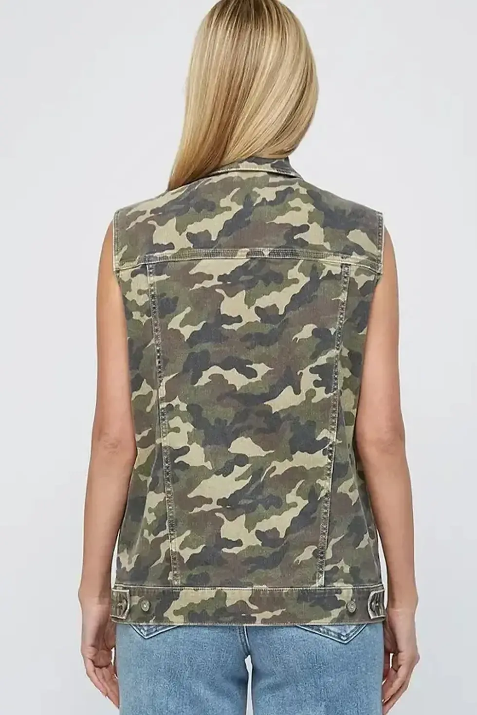 Thumbnail: Camo Cargo Denim Vest