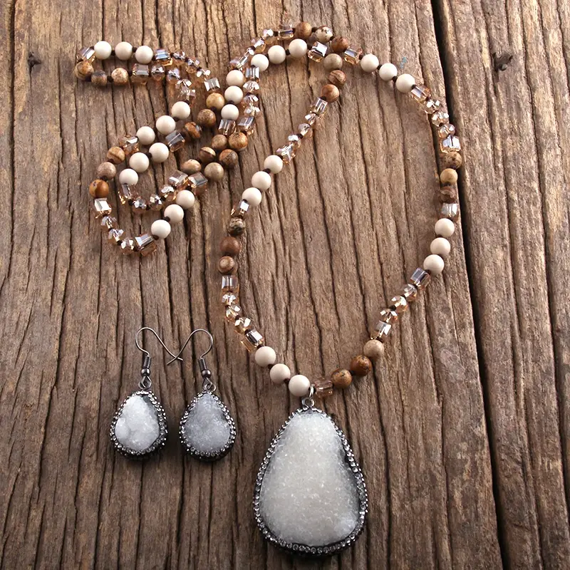 Thumbnail: Boho Beaded Necklace Set