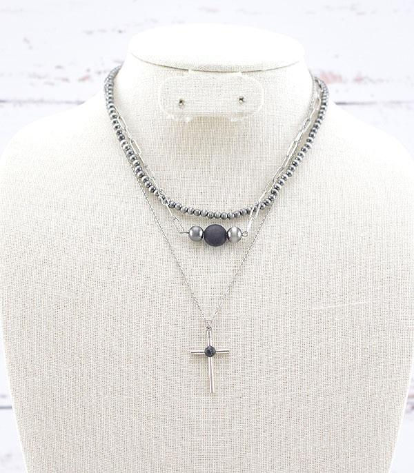 Thumbnail: Western Cross Layered Necklace