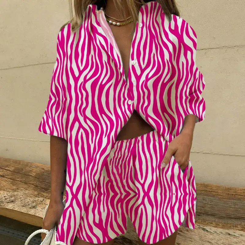 Hot Pink S/S Top with Matching Shorts