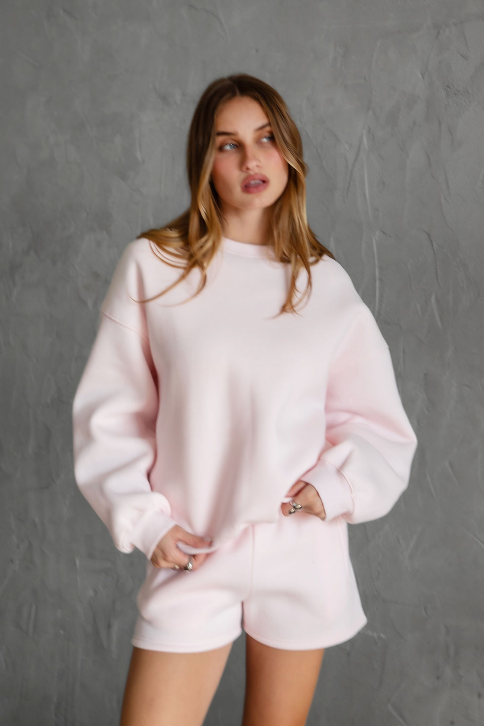 Thumbnail: Fleece Crew Neck Pullover Sweatshirt