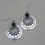 Thumbnail: Oval Inlaid Black Stones Earrings