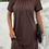 Thumbnail: Contrast Lace Raglan Sleeve Pleated Detail Shift Dress