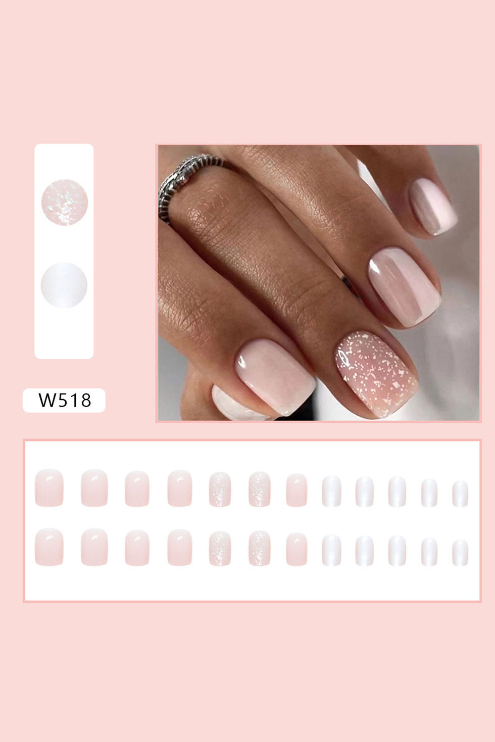 Thumbnail: Shinning Short Square Nail Sticker Set