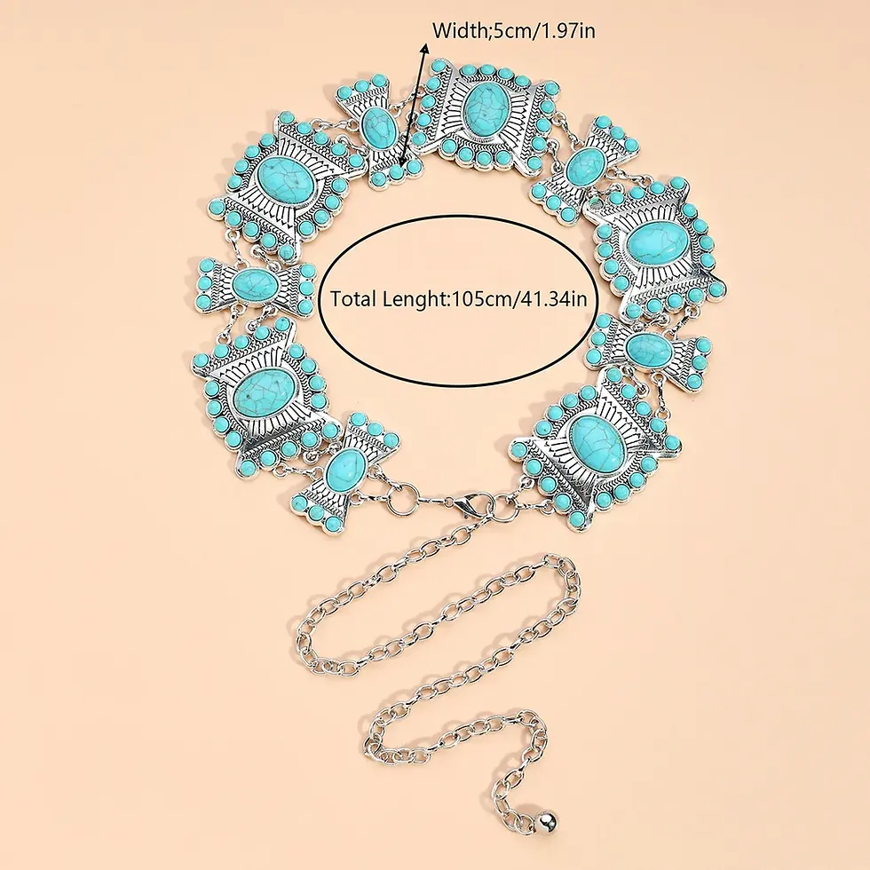 Thumbnail: Turquoise Decor Chain Belt