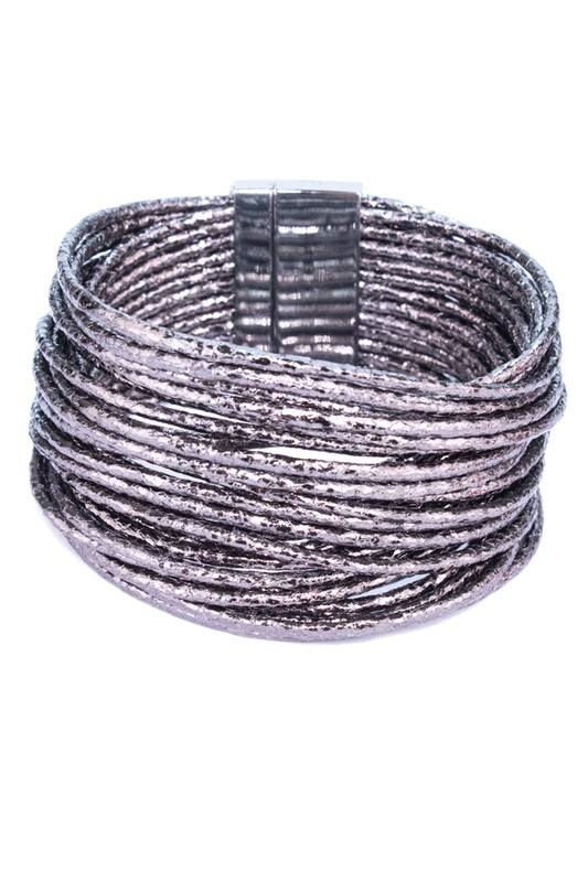 Metallic Cord Magnetic Bracelet