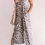 Thumbnail: Leopard Print Wide Leg Jumpsuit