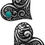 Thumbnail: PAISLEY TEXTURE HEART GEMSTONE STUD EARRING