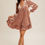 Thumbnail: Crushed Velvet V-Neck Baby Doll Dress