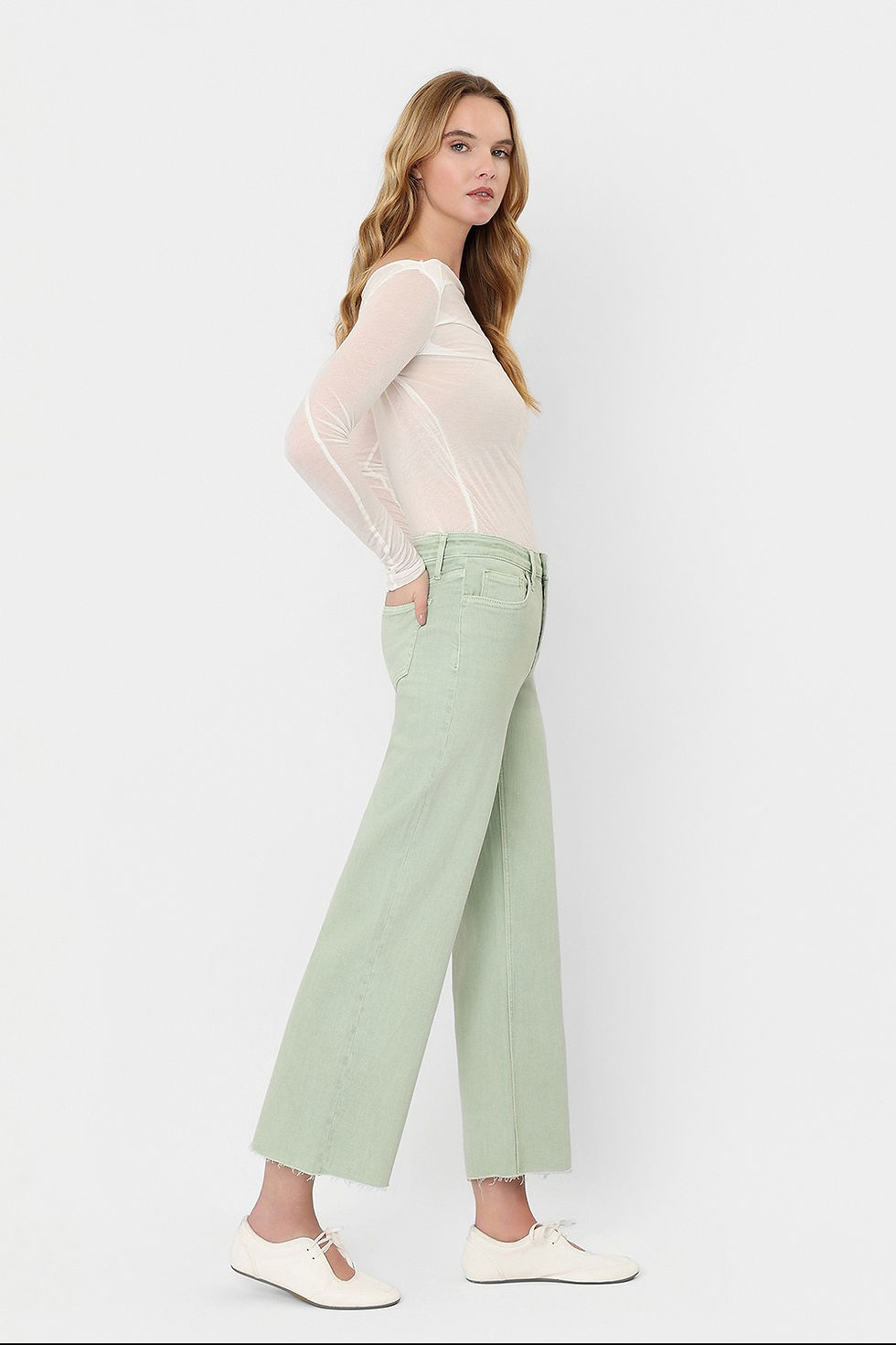 Thumbnail: Vervet High Rise Crop Wide Leg