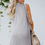 Thumbnail: Gray Button Collared Sleeveless Polo Dress