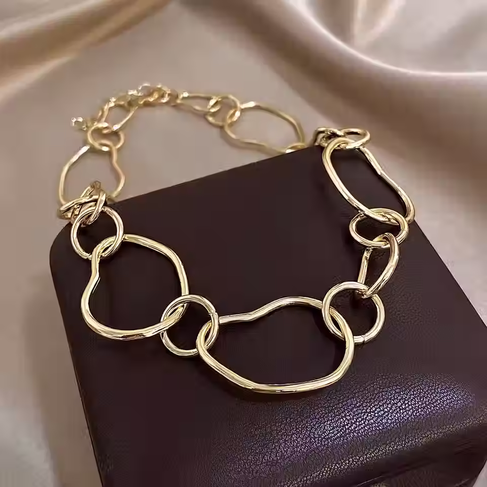 Thumbnail: Geometric Gold Choker Necklace