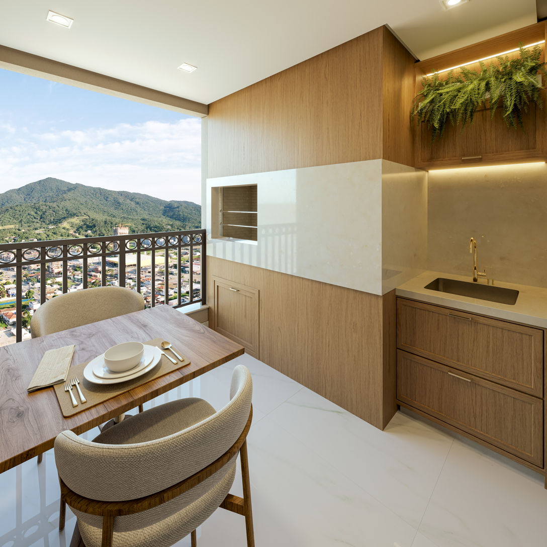 sacada apartamento Prédio Jardim Moliere Porto Belo SC