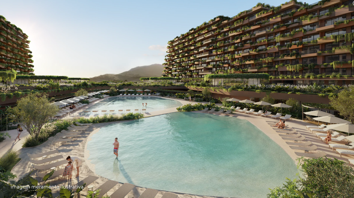 Piscina a céu aberto no brasil