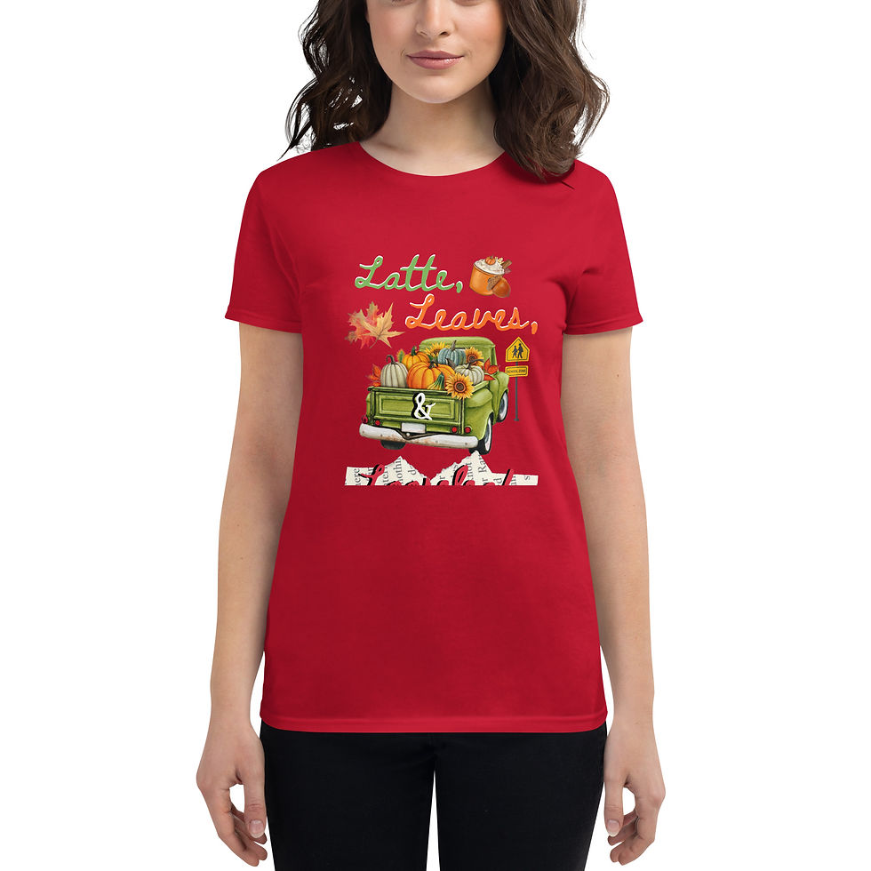 Thumbnail: "Latte, Leaves, & Loose Leaf" Women's Tee