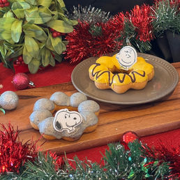 Mango Mochi Donut & Black Sesame Mochi Donut