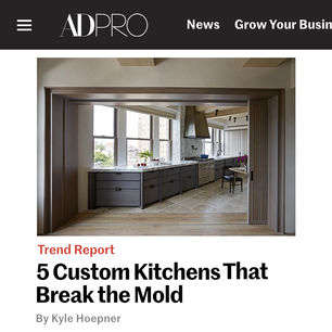 AD PRO story: 5 Custom Kitchens That Break the Mold